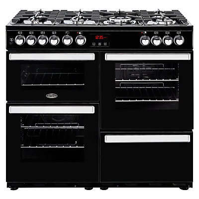 Belling Cookcentre 100DFT Dual Fuel Range Cooker Black